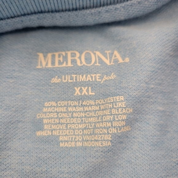Merona Men's The Ultimate Polo Shirt Light Blue Size XXL - Picture 3 of 3